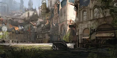Depicting Detailed Fantasy Fantasy Wallpaper 4K 3536x1776 Hd, Pc, Desktop, Wallpaper, Depicting, A, Detailed, Fantasy, City, Medieval-style, Houses, Towering, White, Ultrawide, QHD