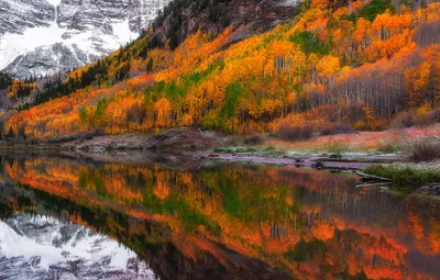 Crisp Forest Wallpaper Nature Wallpaper 4K 2048x1310 Forest, Fall, Nature, Lake, Reflection, Hd, Desktop, Wallpaper, White, Gray, Ultrawide, Full HD