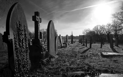 Dark Black Wallpaper Black/Dark Wallpaper 4K 1680x1050 Black, And, White, Hd, Pc, Desktop, Wallpaper, Showing, Dark, Cemetery, Weathered, Tombstones, Gray, Ultrawide