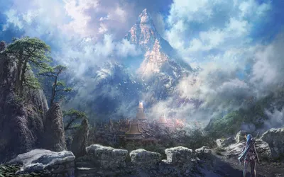 Dramatic Fantasy Landscape Towering Wallpaper 4K, Nature category