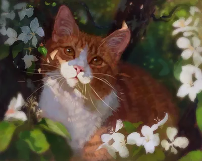 Vibrant Brown Wallpaper Animals Wallpaper 4K 1920x1535 Hd, Pc, Desktop, Wallpaper, Background, A, Brown-and-white, Cat, Animal, Nestled, Among, White, Gray, Square, Full HD