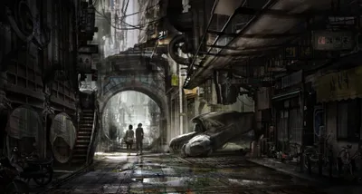 Calm Futurist Wallpaper World Wallpaper 4K 2020x1080 A, Futurist, Scene, In, Sci‑fi, City, Featuring, Narrow, Street, Towering, Structures, Atmospheric, Gray, Ultrawide, Full HD