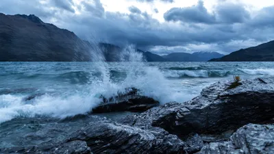 Nature Ocean Waves Nature Wallpaper 4K 3840x2160 4k, Ultra, Hd, Pc, Desktop, Wallpaper/background:, Nature, Ocean, Scene, Waves, Crashing, Rocky, White, Pink, Ultrawide