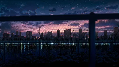 Anime Cityscape Depicting Nighttime World Wallpaper 4K 1920x1080 Hd, Anime, Cityscape, Wallpaper, Depicting, A, Nighttime, Urban, Skyline, Glowing, Lights, Dramatic, Gray, Ultrawide, Full HD