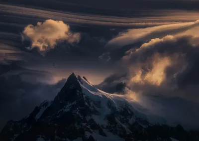 Epic Majestic Wallpaper Nature Wallpaper 4K 2048x1450 Majestic, Patagonia, Mountain, Peaks, Tower, Beneath, Dynamic, Clouds, While, Bird, Soars, Through, Gray, Brown, Landscape, Full HD
