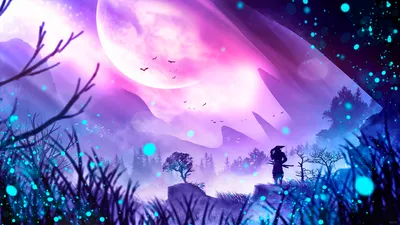 Fantasy Warrior Samurai Standing Amidst Nature Wallpaper 4K 1920x1080 Hd, Desktop, Wallpaper, Featuring, A, Fantasy, Warrior, Samurai, Standing, Amidst, Purple-hued, Landscape, White, Ultrawide, Full HD