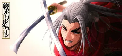 Anime Character Record Ragnarok Gray Abstract Wallpaper 4K 2600x1197 Anime, Character, From, Record, Of, Ragnarok, With, Gray, Hair, Red, Attire, Wielding, White, Ultrawide, QHD