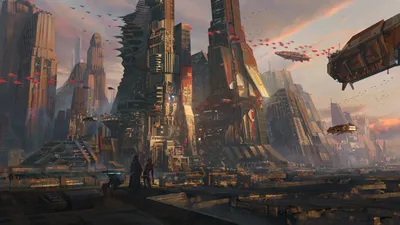 Dark Futuristic Wallpaper World Wallpaper 4K 1920x1080 Futuristic, Sci‑fi, Cityscape, With, Towering, Advanced, Skyscrapers, And, Flying, Vehicles, Under, Dramatic, Gray, Ultrawide, Full HD