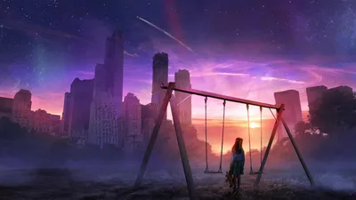 Crisp Artistic Wallpaper World Wallpaper 4K 2560x1440 Artistic, 2k, Quad, Hd, Pc, Desktop, Wallpaper, A, Child, Swing, Dusk, Misty, Brown, Gray, Ultrawide, QHD