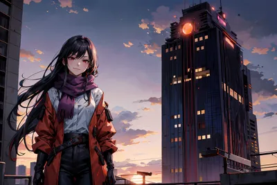 Calm Anime Wallpaper World Wallpaper 4K 2304x1536 Hd, Anime, Desktop, Wallpaper, Featuring, A, Girl, With, Long, Dark, Hair, Red, Brown, Gray, Landscape, Full HD
