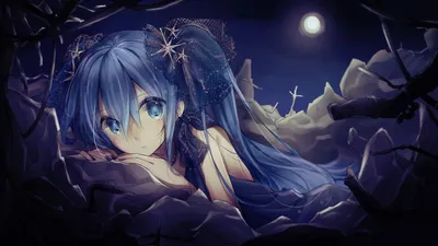 Anime Character Hatsune Miku Space Wallpaper 4K 1920x1080 An, Hd, Desktop, Wallpaper, Featuring, The, Anime, Character, Hatsune, Miku, Blue, Hair, Gray, Ultrawide, Full HD
