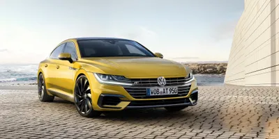 Serene Yellow Wallpaper Abstract Wallpaper 4K 4096x2048 Yellow, Volkswagen, Arteon, Parked, On, A, Cobblestone, Surface, Near, Water, Captured, High, White, Ultrawide, 4k