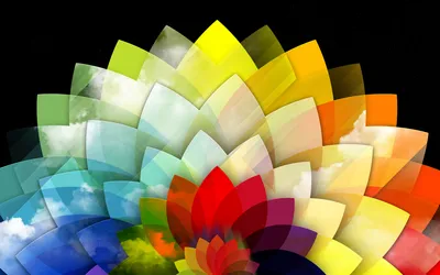 Colorful Abstract Layered Abstract Wallpaper 4K 1920x1200 Colorful, Abstract, Hd, Pc, Desktop, Wallpaper, Featuring, Layered, Translucent, Rainbow, Petals, Forming, Yellow, Pink, White, Ultrawide, Full HD