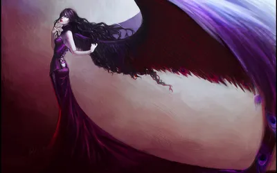Dark Fantasy Wallpaper Fantasy Wallpaper 4K 1920x1200 Hd, Fantasy, Wallpaper:, Featuring, An, Elegant, Angel, With, Dark, Wings, Flowing, Hair, Gray, Ultrawide, Full HD
