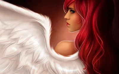 Serene Fantasy Wallpaper Fantasy Wallpaper 4K 1920x1200 Hd, Desktop, Wallpaper:, Featuring, A, Fantasy, Angel, With, Vibrant, Red, Hair, Long, White, Gray, Ultrawide, Full HD