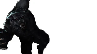 Dark Menacing Werewolf Looms Space Wallpaper 4K 1920x1080 A, Dark, Menacing, Werewolf, Looms, In, This, Hd, Desktop, Showcasing, Fierce, Expression, White, Black, Ultrawide, Full HD