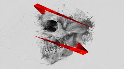 Crisp Dark Wallpaper Black/Dark Wallpaper 4K 1920x1080 Hd, Dark-themed, Pc, Desktop, Wallpaper, Featuring, A, Detailed, Skull, Striking, Red, Geometric, White, Ultrawide, Full HD