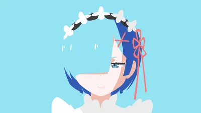 Minimalist Rem Maid Character Minimal Wallpaper 4K 1920x1080 Minimalist, Hd, Desktop, Wallpaper, Of, Rem, A, Maid, Character, Anime, Zero, Starting, White, Ultrawide, Full HD