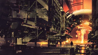 Futuristic Cyberpunk Cityscape World Wallpaper 4K 3840x2160 Futuristic, Cyberpunk, Cityscape, With, Towering, Structures, And, Glowing, Orange, Lights, Rendered, Ultra, Brown, Ultrawide, 4k