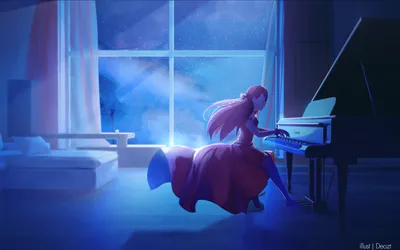 Riko Sakurauchi Love Space Wallpaper 4K 4960x3104 Riko, Sakurauchi, Love, Live, Sunshine!!, Plays, A, Grand, Piano, Gray, Pink, Ultrawide, 4k