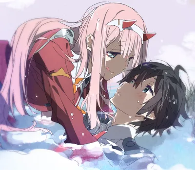 Anime Zero Two Hiro Nature Wallpaper 4K 1920x1680 Hd, Anime, Wallpaper, Featuring, Zero, Two, And, Hiro, (darling, Franxx), Sharing, Intimate, White, Square, Full HD