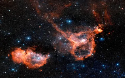 Vibrant Heart Wallpaper Space Wallpaper 4K 1680x1050 Heart, Nebula, Brown, Ultrawide