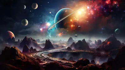 Bright Galaxy Wallpaper Wallpaper 4K, Space category