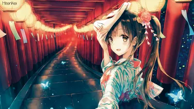Misty Anime Wallpaper Abstract Wallpaper 4K 2560x1440 Hd, Desktop, Wallpaper:, Featuring, An, Anime, Girl, In, Traditional, Attire, Holding, Paper, White, Ultrawide, QHD