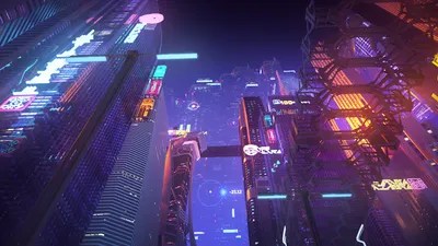 Radiant Futuristic Wallpaper World Wallpaper 4K 1920x1080 Futuristic, Cyberpunk, Cityscape, At, Night, With, Vibrant, Neon, Lights, Towering, Skyscrapers, Presented, Orange, Ultrawide, Full HD