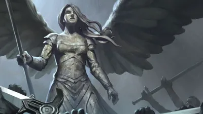 Fantasy Fierce Angel Fantasy Wallpaper 4K 1920x1080 Hd, Fantasy, Wallpaper, Featuring, A, Fierce, Angel, Warrior, Magic, Gathering, Clad, Armor, Gray, Ultrawide, Full HD