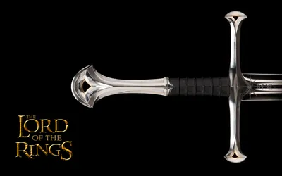 Sleek Sword Lord Rings Black/Dark Wallpaper 4K 1920x1200 A, Sleek, Sword, From, The, Lord, Of, Rings, Against, Black, Backdrop, Featuring, White, Gray, Ultrawide, Full HD