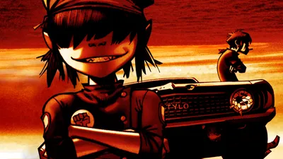 Animated Gorillaz Characters Front Vintage Cars Wallpaper 4K 1920x1080 Hd, Pc, Desktop, Wallpaper, Featuring, Animated, Gorillaz, Characters, Front, Vintage, Car, Against, Brown, Ultrawide, Full HD