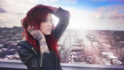 Golden Red Wallpaper World Wallpaper 4K 1920x1080 Hd, Desktop, Wallpaper, Featuring, A, Red-haired, Woman, Showcasing, Detailed, Tattoos, Her, Hand, White, Ultrawide, Full HD