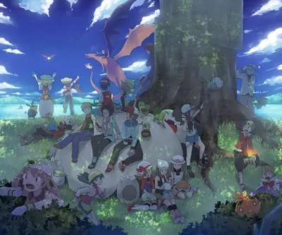 Pok Mon Anime Characters Gathered Nature Wallpaper 4K 1920x1600 Hd, Desktop, Wallpaper, Featuring, Pokémon, Anime, Characters, Gathered, Pok, Mon, Around, Large, Red, Square, Full HD