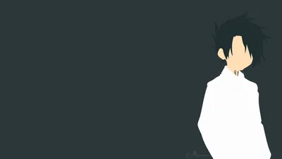 Minimalist Vector Ray Promised Minimal Wallpaper 4K 1920x1080 Minimalist, Vector, Artwork, Of, Ray, From, The, Promised, Neverland, Anime, Featured, Dark, White, Teal, Ultrawide, Full HD