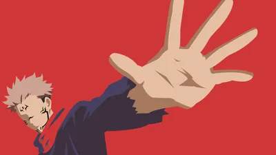 Minimalist Yuji Itadori Minimal Wallpaper 4K 1920x1080 Minimalist, Hd, Pc, Wallpaper, Featuring, Yuji, Itadori, From, Jujutsu, Kaisen, Anime, Style, Red, Gray, Ultrawide, Full HD