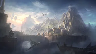 Fantasy Depicting Majestic Nature Wallpaper 4K 1920x1080 Hd, Fantasy, Desktop, Wallpaper, Depicting, A, Majestic, Dragon, Soaring, Over, Sprawling, City, White, Gray, Ultrawide, Full HD