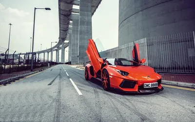 Orange Opened Doors Empty Cars Wallpaper 4K 1920x1200 A, Stunning, Orange, Lamborghini, Aventador, Lp, 700-4, With, Opened, Doors, Parked, Empty, White, Ultrawide, Full HD