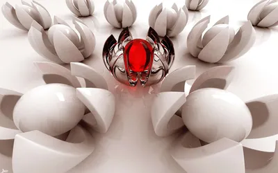 Moody Cgi Wallpaper Abstract Wallpaper 4K 1920x1200 Hd, Cgi, 3d, Artistic, Abstract, Desktop, Wallpaper, Featuring, Central, Glossy, Red, Orb, White, Gray, Ultrawide, Full HD