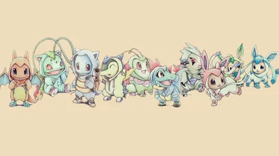 Various Cute Baby Abstract Wallpaper 4K 1920x1080 Hd, Desktop, Wallpaper, Featuring, Various, Cute, Baby, Pokémon, Pok, Mon, Characters, Against, White, Ultrawide, Full HD