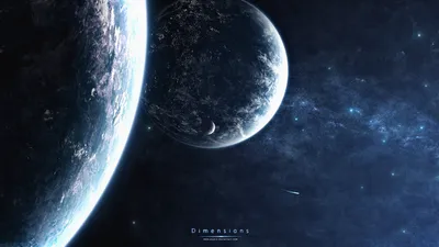 Misty Captivating Wallpaper Space Wallpaper 4K 1920x1080 A, Captivating, Hd, Desktop, Wallpaper:, Featuring, Sci-fi, Space, Scene, Showcasing, Two, Planets, White, Ultrawide, Full HD