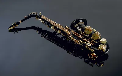Calm Sleek Wallpaper Abstract Wallpaper 4K 1920x1200 A, Sleek, Saxophone, Elegantly, Displayed, On, Reflective, Surface, Showcasing, Intricate, Keys, Design, Gray, Ultrawide, Full HD