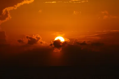 Calm Vibrant Wallpaper Nature Wallpaper 4K 3000x2000 Hd, Desktop, Wallpaper, Showing, A, Vibrant, Sunset, With, Sun, Partially, Hidden, Behind, Orange, Landscape, QHD