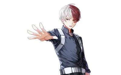 Dark Shoto Wallpaper Minimal Wallpaper 4K 1920x1200 Hd, Desktop, Wallpaper, Of, Shoto, Todoroki, From, The, Anime, Hero, Academia, Showcasing, White, Gray, Ultrawide, Full HD