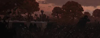 Dark Dusk Skeletons Amid Black/Dark Wallpaper 4K 3840x1475 Dark, Dusk, Scene, Of, Skeletons, Amid, Twisted, Trees, Graves, Ravens, Circling, Quad, Brown, Ultrawide, 4k