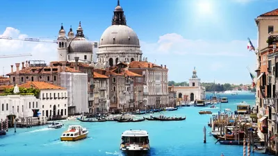 Venice Italy Its Iconic Architecture World Wallpaper 4K 1920x1080 A, Stunning, View, Of, Venice, Italy, Showcasing, Its, Iconic, Architecture, Vibrant, Waterways, White, Ultrawide, Full HD
