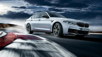 White Sedan Speeding Racetrack Nature Wallpaper 4K 3500x1969 A, White, Bmw, M5, Sedan, Speeding, On, Racetrack, Under, Dramatic, Cloudy, Sky, Gray, Ultrawide, QHD