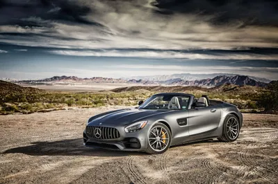 Silver Amg Supercar Desert Nature Wallpaper 4K 4096x2731 Silver, Mercedes-amg, Gt, Supercar, Parked, On, A, Desert, Road, Mountains, Under, Dramatic, White, Gray, Landscape, 4k