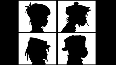 Black Silhouettes Four Minimal Wallpaper 4K 1920x1080 Hd, Pc, Desktop, Wallpaper, Featuring, Black, Silhouettes, Of, Four, Gorillaz, Band, Members, White, Ultrawide, Full HD