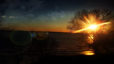 Crisp Serene Wallpaper Nature Wallpaper 4K 1920x1080 A, Serene, Sunrise, Over, Water, Featuring, Silhouetted, Trees, Vibrant, Colors, Enhanced, Through, Orange, Purple, Brown, Ultrawide, Full HD
